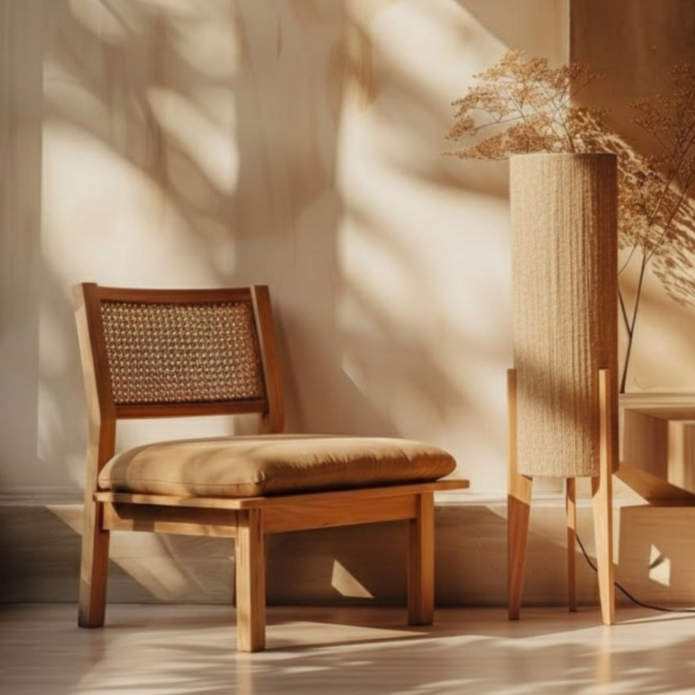 DAFNE - LÁMPARA DE PISO DE YUTE