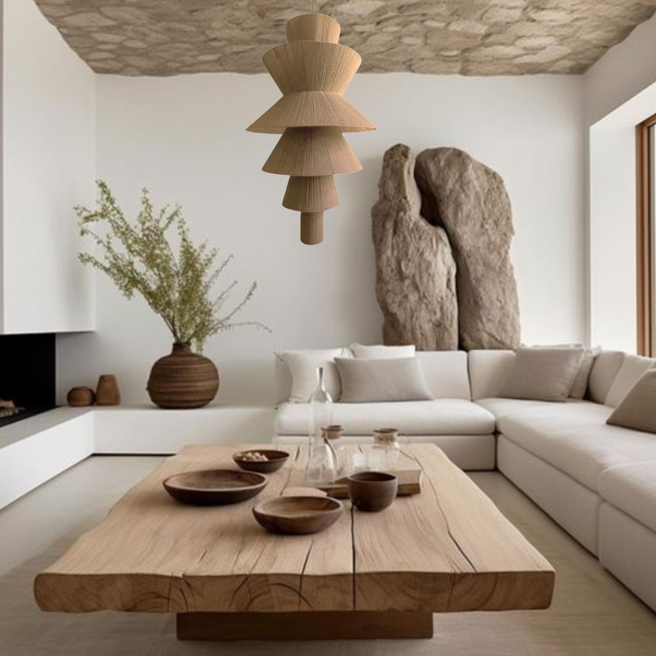 LEIA SOL - LÁMPARA COLGANTE DE YUTE