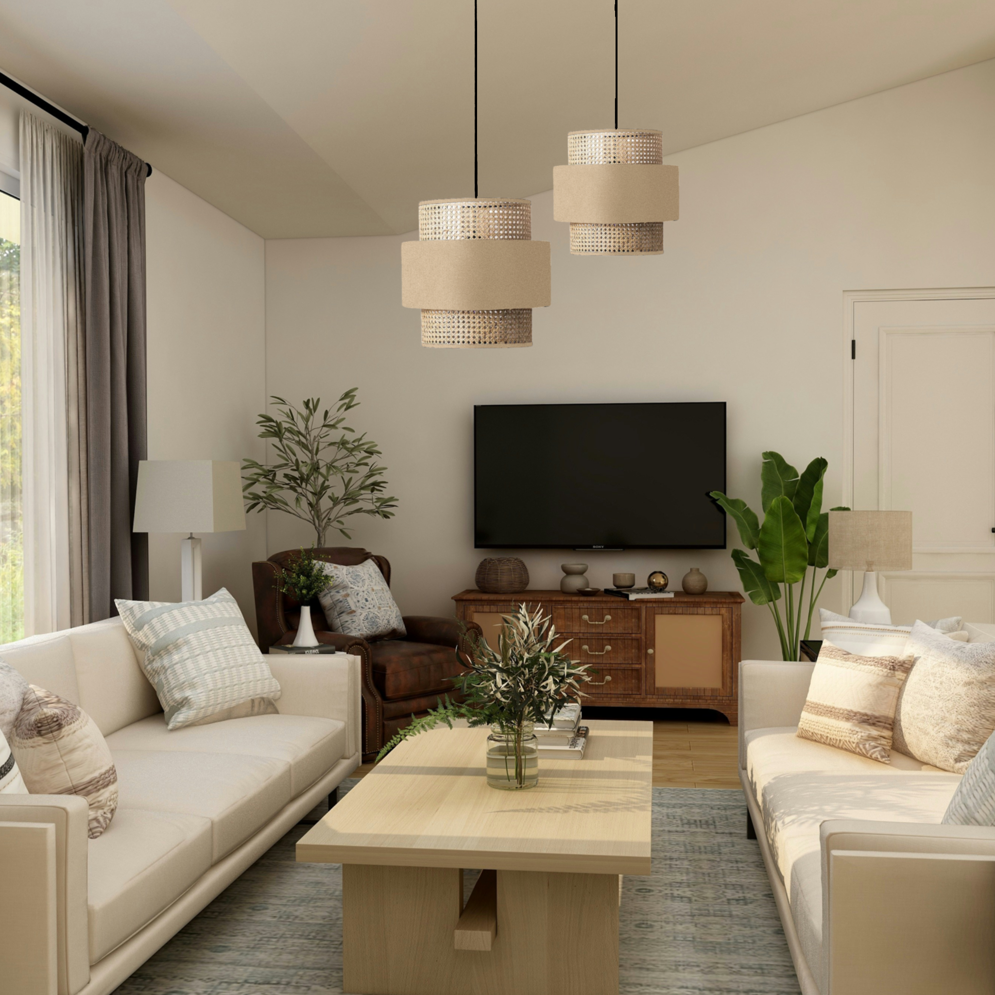 AURA ARENA - LÁMPARA COLGANTE DE OJO DE PERDIZ Y TERCIOPELO